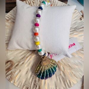 Betsey Johnson Shell Charm Beaded Bracelet with- NWT